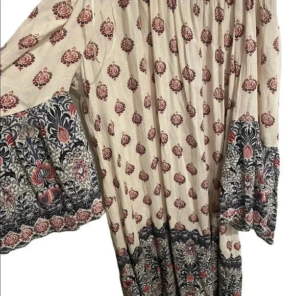 Style & Co casual tunic maxi multicolor dress boho size Small - Picture 6 of 8